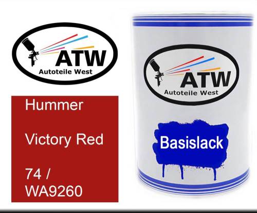 Hummer, Victory Red, 74 / WA9260: 500ml Lackdose, von ATW Autoteile West.